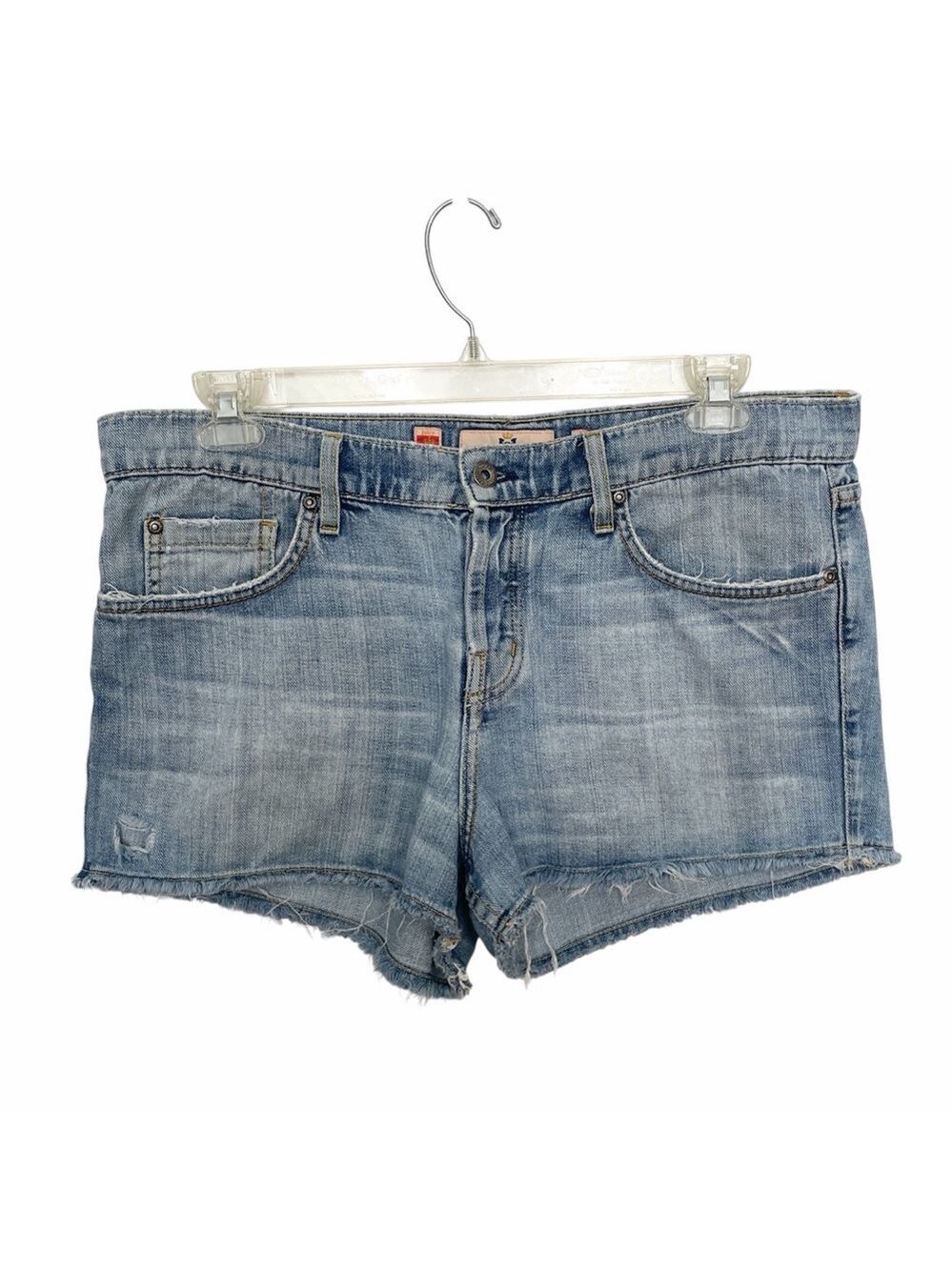 Vintage Juicy Couture High Rise Denim Shorts Size 31 Y2K Made In USA 37” Waist